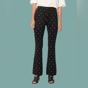 Embellished Black Flared Pants